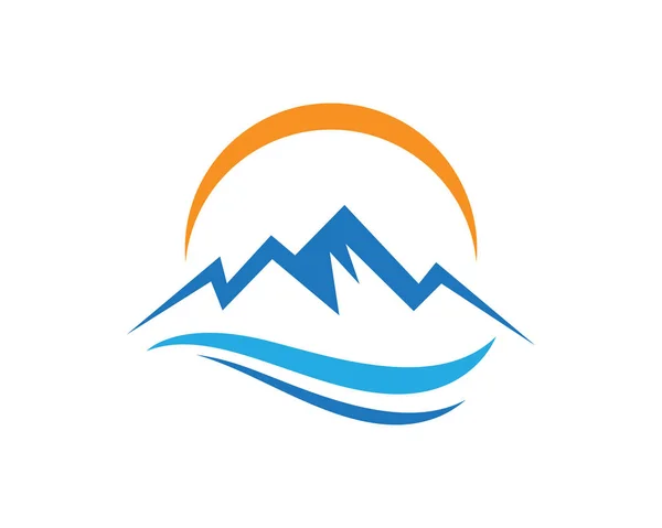 Πρότυπο λογότυπο βουνά — Διανυσματικό Αρχείο