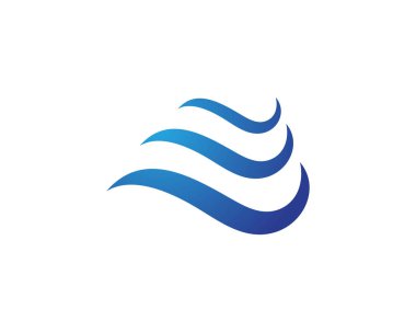 Su dalgası logo şablonu