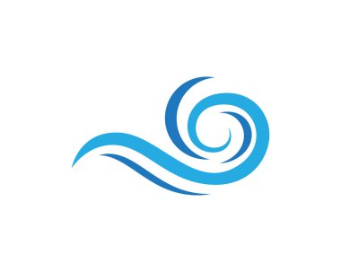 Su dalgası logo şablonu