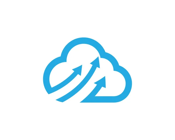 Plantilla de logotipo de nube — Archivo Imágenes Vectoriales
