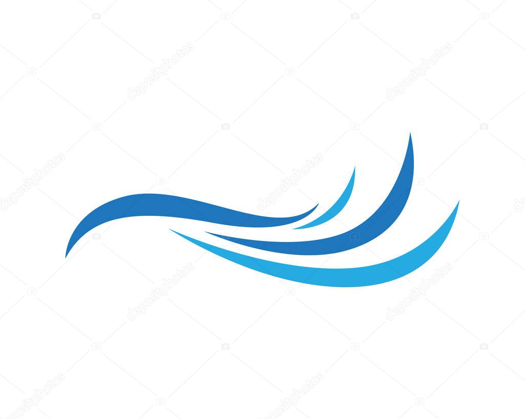 Water Wave symbol and icon Logo Template vector