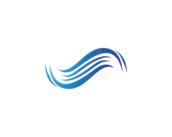 Símbolo de onda de água e ícone Logo Template vector —  Vetores de Stock