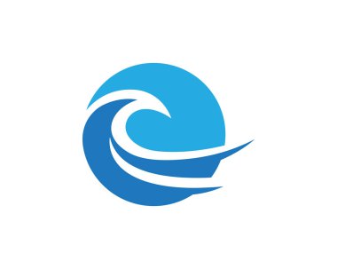 Su Dalgası sembolü ve simge logo şablonu vektörü