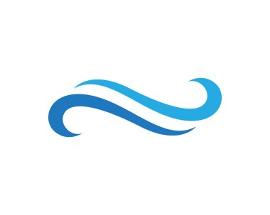 Su Dalgası sembolü ve simge logo şablonu vektörü