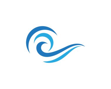 Su Dalgası sembolü ve simge logo şablonu vektörü