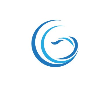 Su Dalgası sembolü ve simge logo şablonu vektörü