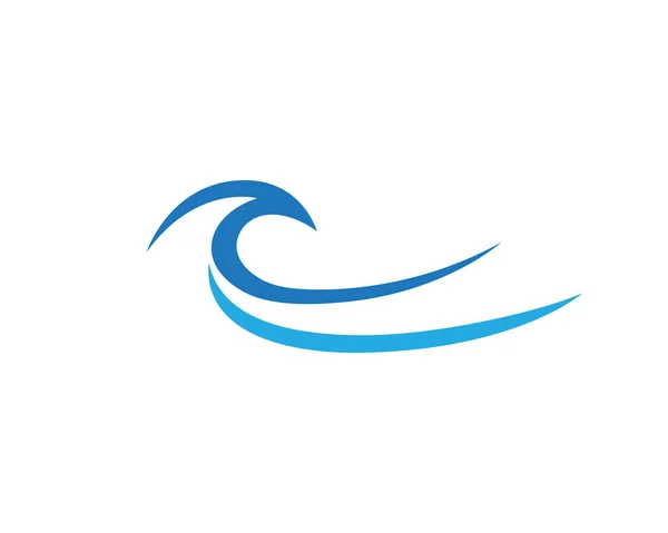 Su Dalgası sembolü ve simge logo şablonu vektörü — Stok Vektör