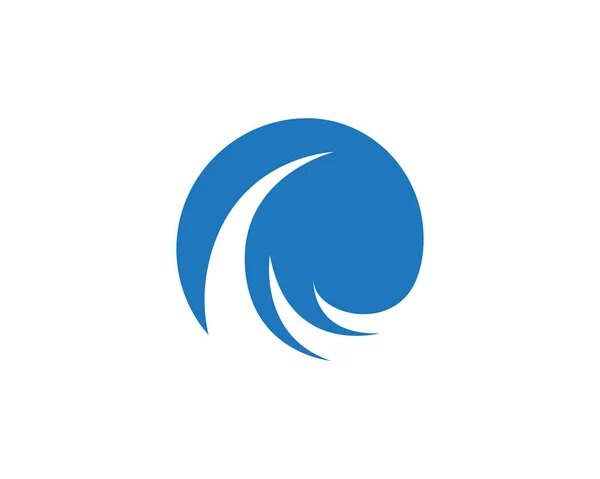 Vízhullám szimbólum és ikon Logo Template vektor — Stock Vector