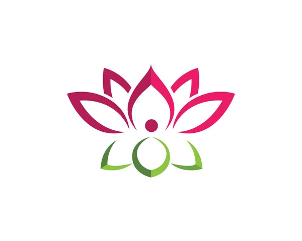 Schönheit Lotus Logo Vorlage — Stockvektor