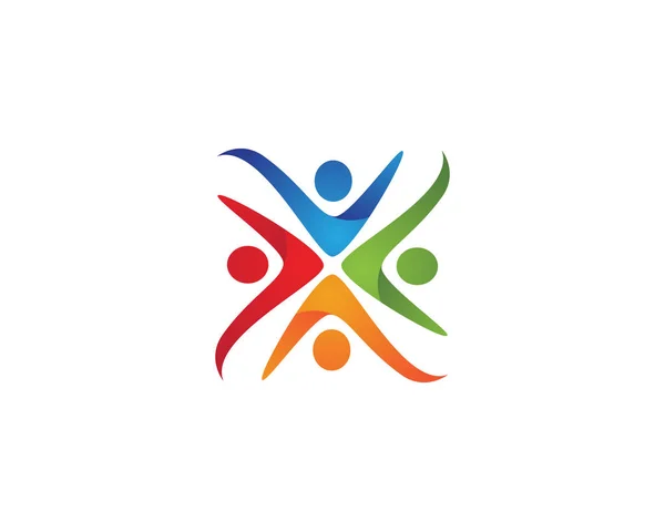 Przyjęcie i Logo Wspólnoty opieki — Wektor stockowy