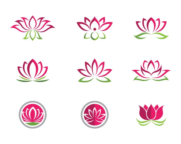 Güzellik Lotus Logo şablonu — Stok Vektör