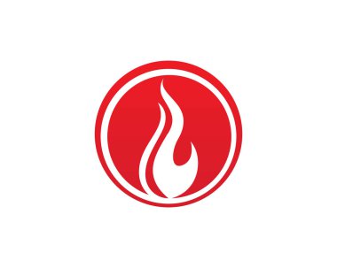 ateş alev logosu şablonu