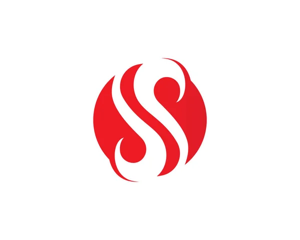 Tűzláng logó sablonja — Stock Vector