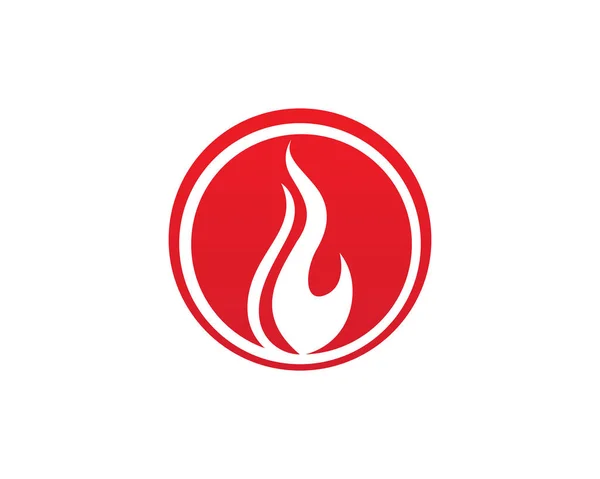 Fuoco fiamma logo modello — Vettoriale Stock