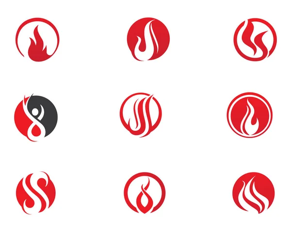 Brandflamme Logo-Vorlage — Stockvektor