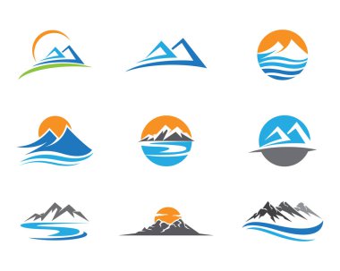 Dağlar logo ve şablon