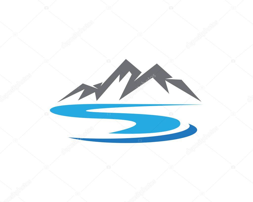 Mountains logo and template