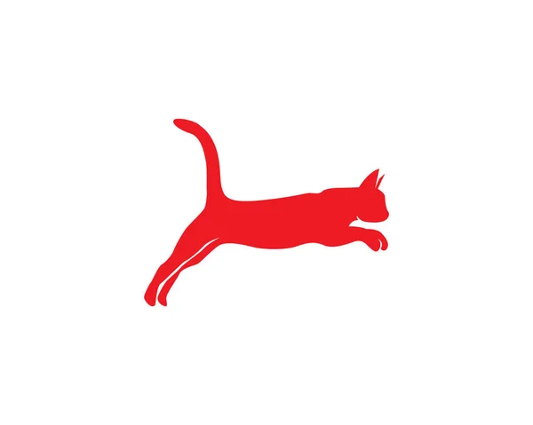 Macska logó állati szeretet sablon — Stock Vector