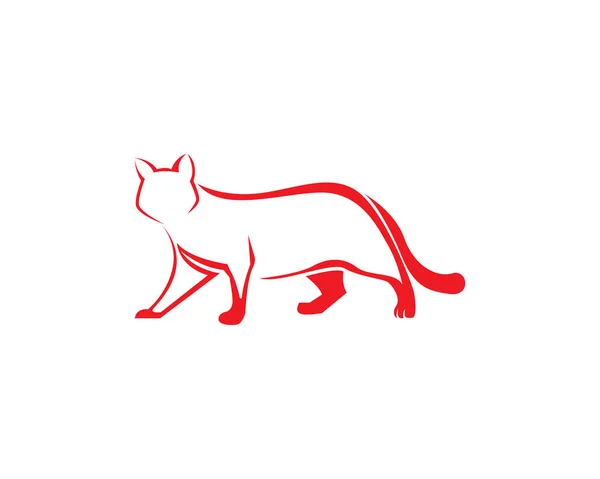 Plantilla de amor animal logo gato — Vector de stock