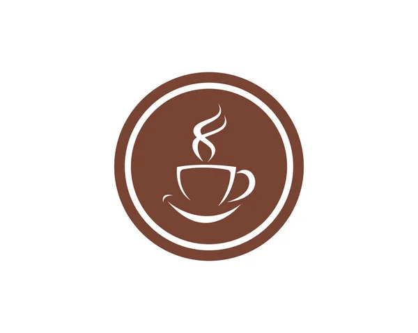 コーヒーのアイコンのロゴのテンプレート — ストックベクタ