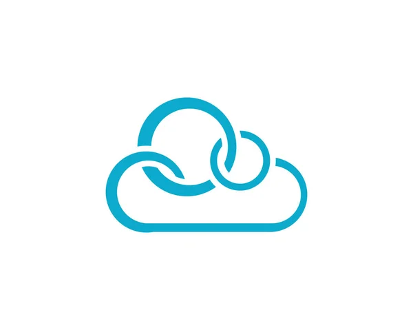 Modello logo cloud — Vettoriale Stock