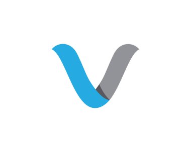 V harfi logo şablonu