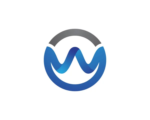 Mall för vattenvågs logotyp — Stock vektor