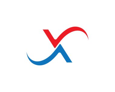 X Harfi Logo Şablonu
