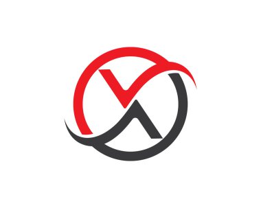 X Harfi Logo Şablonu