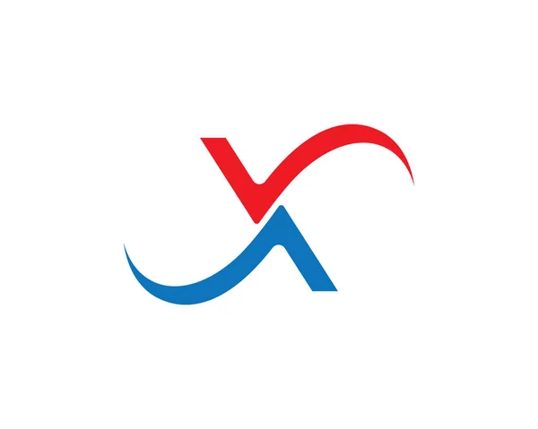 X lettera logo modello — Vettoriale Stock