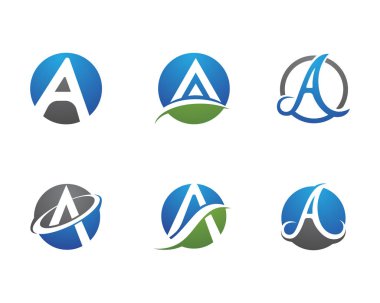  Bir harf logo şablon vektör simgesi