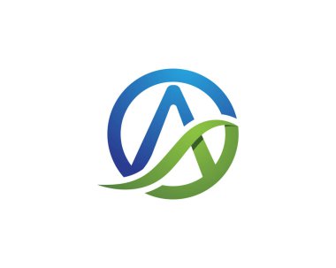  Bir harf logo şablon vektör simgesi