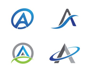  Bir harf logo şablon vektör simgesi