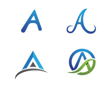  Bir harf logo şablon vektör simgesi