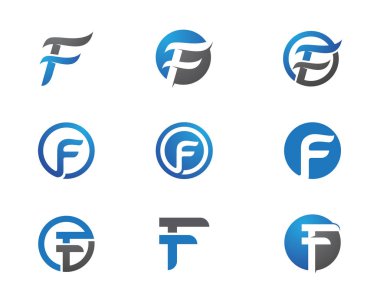 F harfi logo şablonu