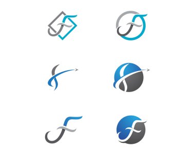  F harfi logo şablonu