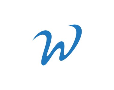 W harfi su Logo şablonu vektör