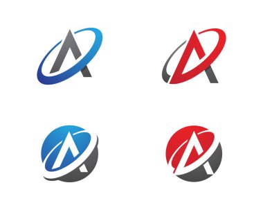 Bir harf logo şablon vektör simgesi