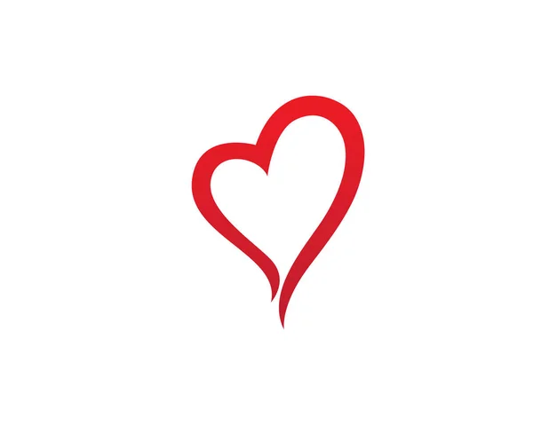 Logo y plantilla de amor — Vector de stock