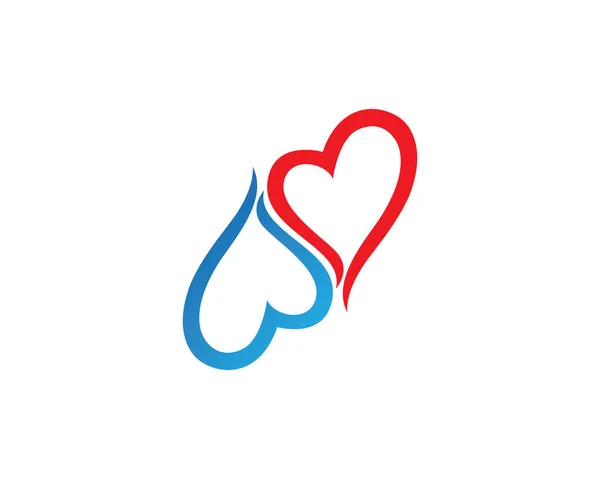 Logo y plantilla de amor — Vector de stock