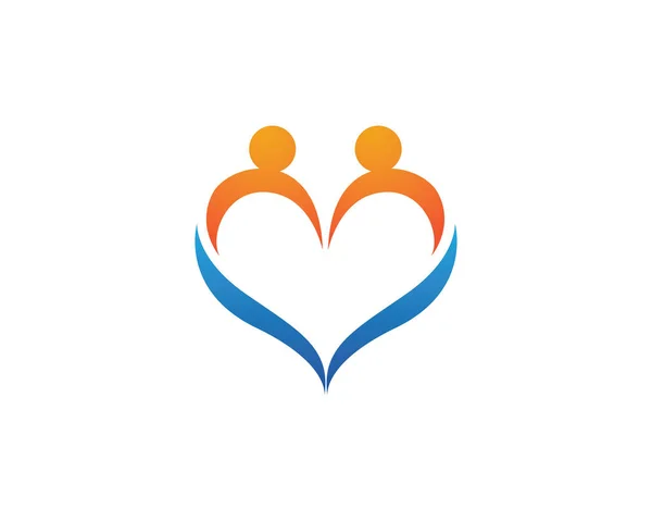 Liefde logo en sjabloon — Stockvector