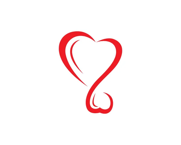 Логотип и шаблон любви — стоковый вектор