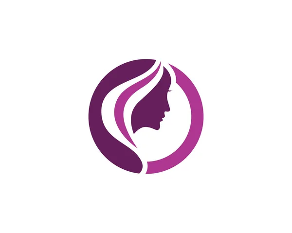 Kvinnor salong logotyp och mall — Stock vektor