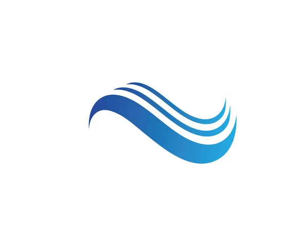 Логотип і шаблон пляжу з хвилястою водою — стоковий вектор