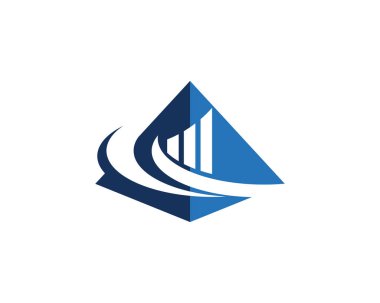 İş finans logosu - vektör konsepti çizimi