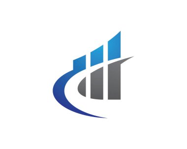 İş finans logosu - vektör konsepti çizimi