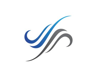 Su dalgası logo şablonu