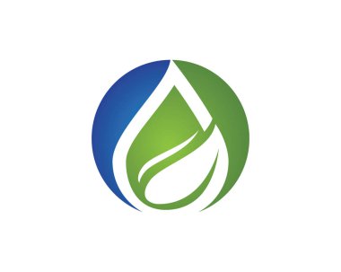 Vektör yeşil doğa logosu ve sembol bırakıyor