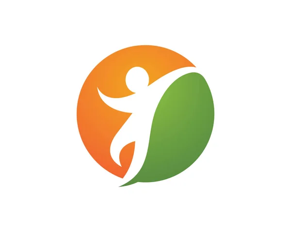 Logotipo y símbolo de personas exitosas — Archivo Imágenes Vectoriales