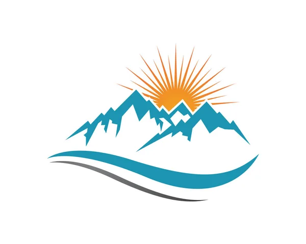 Modèle d'entreprise de logo de montagne vecteur — Image vectorielle